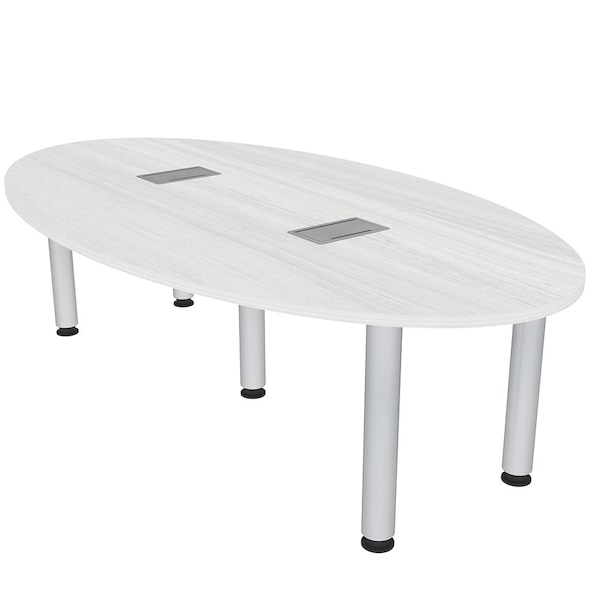 45.25 in W, 84 in L, 29 in H, Engineered Wood Top, White